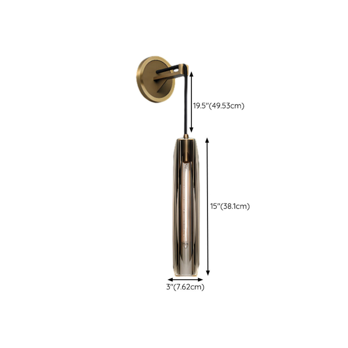 Luxury Geometric Gold Rock Crystal Wall Sconce Image - 16
