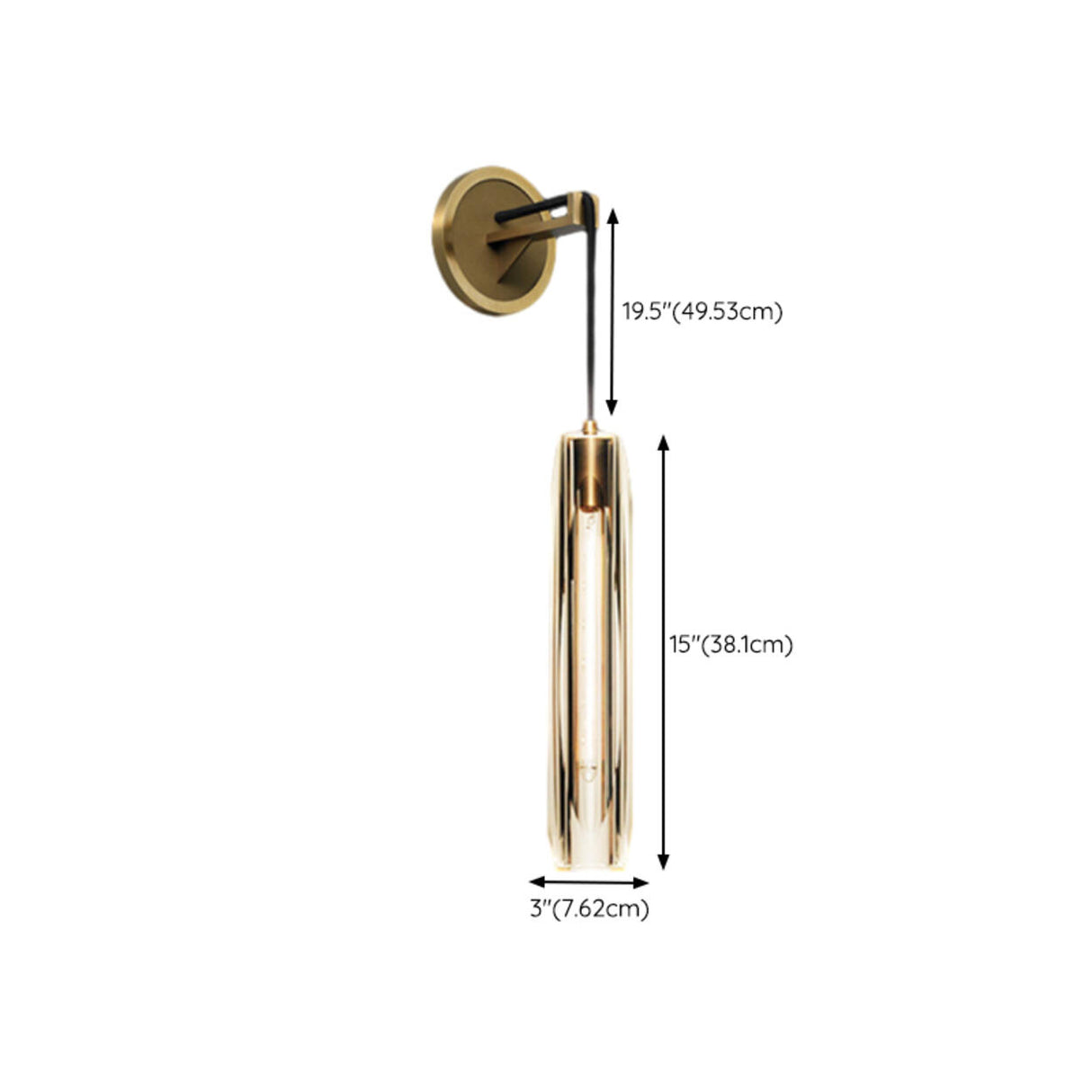 Luxury Geometric Gold Rock Crystal Wall Sconce Image - 17