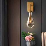 Luxury Geometric Gold Rock Crystal Wall Sconce Image - 3