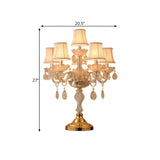 Luxury Gold Crystal Candelabra Multi-Light Table Lamp Image - 12