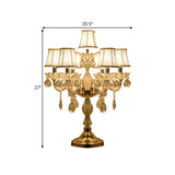 Luxury Gold Crystal Candelabra Multi-Light Table Lamp Image - 13