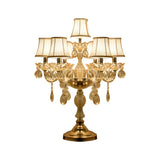 Luxury Gold Crystal Candelabra Multi-Light Table Lamp Image - 8