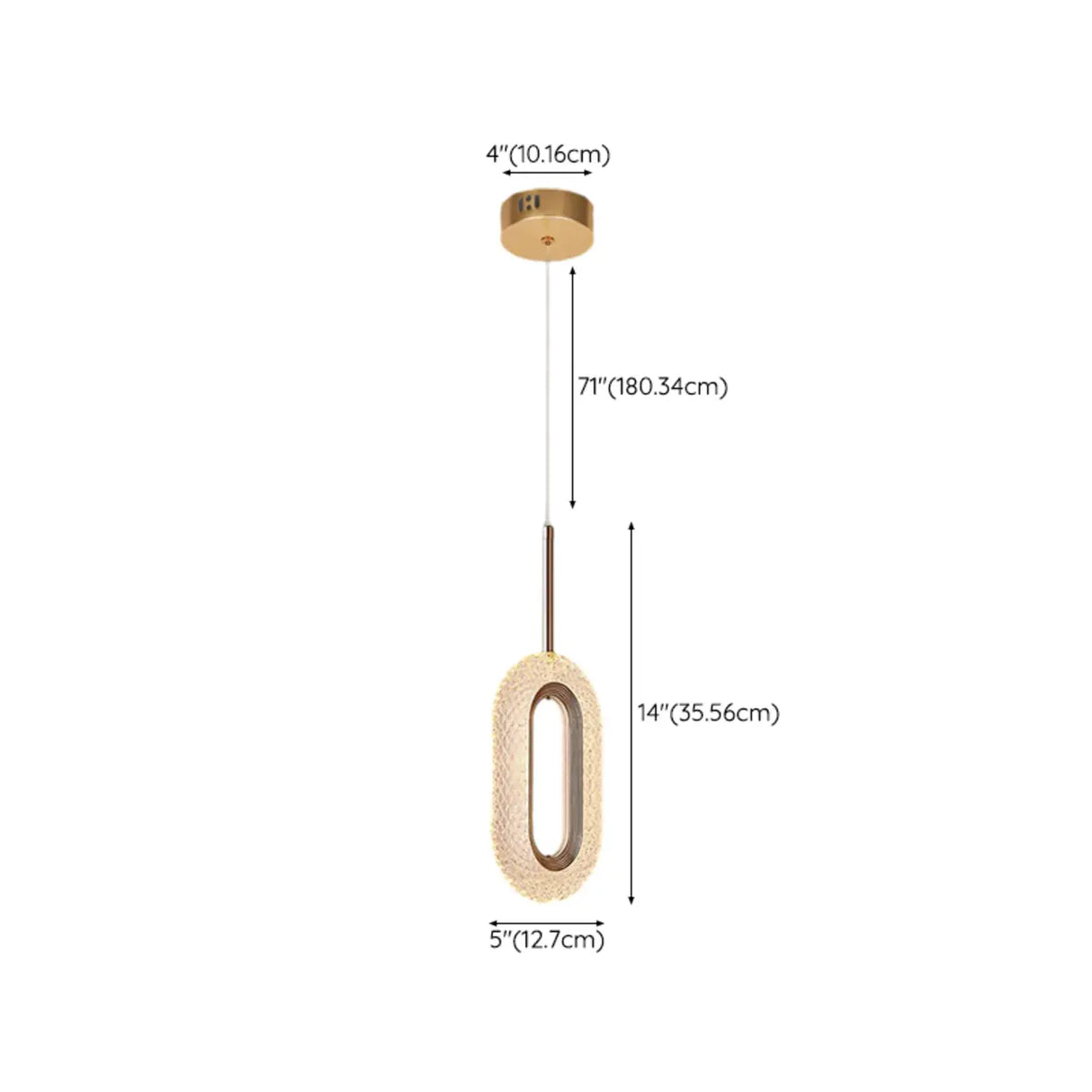 Luxury Gold Ring Acrylic Bedroom Pendant Light Set Image - 23