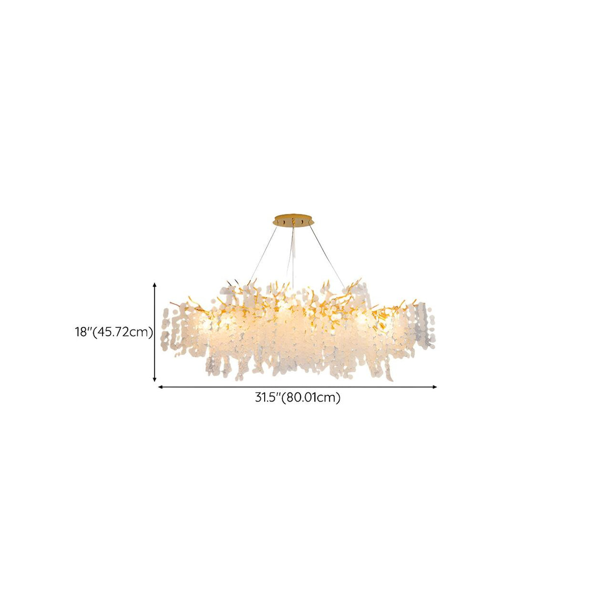 Luxury Gold Tree Branch Island Chandelier Light 