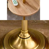 Luxury Green Pleated Bedside Floor Lamp with Shelf Image - 23