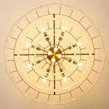 Italian Luxury Shell Tiered Glass Bedroom Gold Chandelier Image - 14