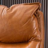 Luxury Leather Ergonomic Swivel Office Chair with Wheels Image - 10