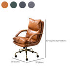 Luxury Leather Ergonomic Swivel Office Chair with Wheels #size