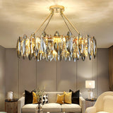 Luxury Modern Crystal Oval Round Living Room Chandelier Image - 5
