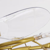 Luxury Modern Gold Firefly Chandelier Fan with Light Image - 10