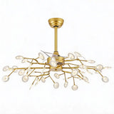 Luxury Modern Gold Firefly Chandelier Fan with Light Image - 7