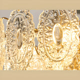 Luxury Gold Tiered Oval Glass Island Chandelier Light Image - 6