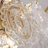 Luxury Gold Tiered Oval Glass Island Chandelier Light Image - 8