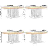 Luxury Rectangle White Marble Scratch Resistant Dining Table Image - 12