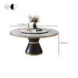 Luxury Round Marble Lazy Susan Turning Dining Table #size
