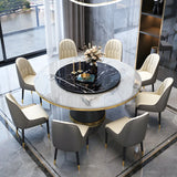 Luxury Round Marble Lazy Susan Turning Dining Table Image - 2