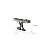 Luxury Stone Abstract Base Beige Decorative Console Table Image - 18