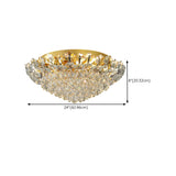Luxury Symmetrical Gold Crystal Semi-Flush Mount Light Image - 20