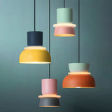 Macaron Mixed-Color Bowl-Shaped LED Pendant Light Image - 1