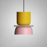 Macaron Mixed-Color Bowl-Shaped LED Pendant Light Image - 3