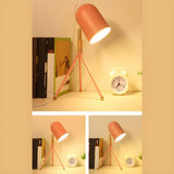 Macaron Yellow Tripod Dome Shade Reading Table Lamp Image - 11