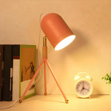 Macaron Yellow Tripod Dome Shade Reading Table Lamp Image - 4
