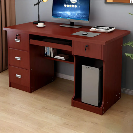 Manufactured Wood Computer Desk with CPU Storage Image - 2