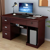 Manufactured Wood Computer Desk with CPU Storage Image - 3