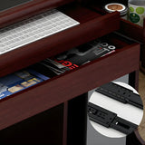 Manufactured Wood Computer Desk with CPU Storage Image - 7