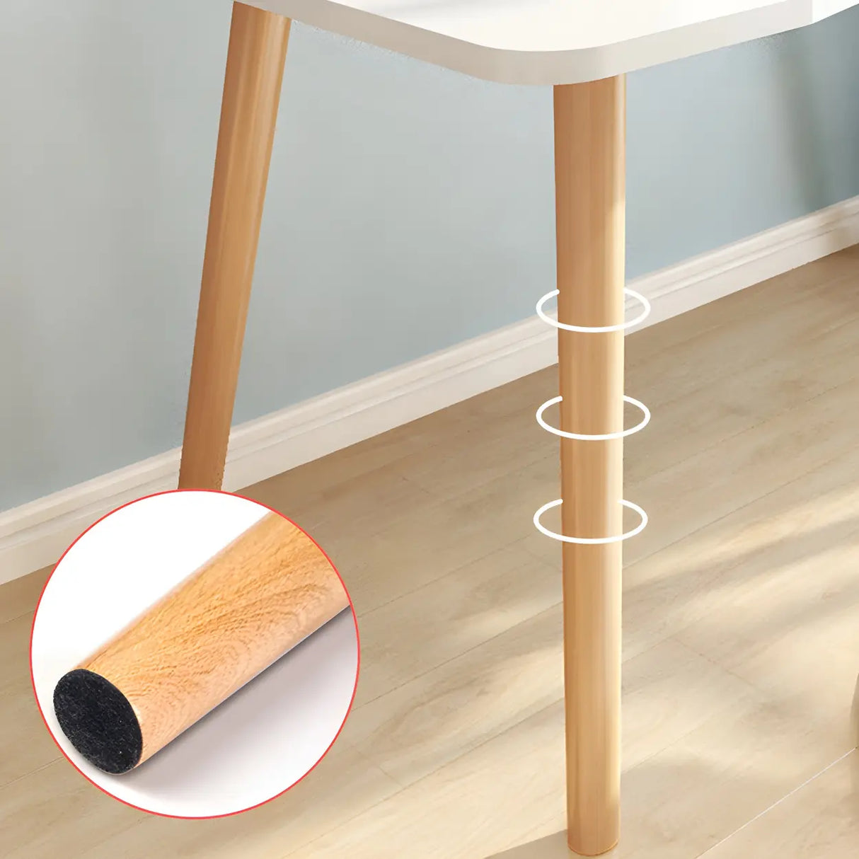 Manufactured Wood Free Form Shape Curved Writing Desk Image - 8