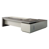 Manufactured Wood L-Shape Executive Desk with Drawers Image - 10