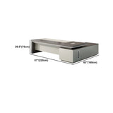 Manufactured Wood L-Shape Executive Desk with Drawers Image - 17
