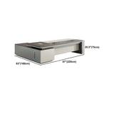 Manufactured Wood L-Shape Executive Desk with Drawers Image - 20