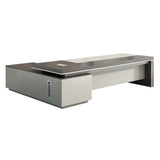 Manufactured Wood L-Shape Executive Desk with Drawers Image - 5