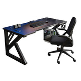 Manufactured Wood Top Metal Sled Base Computer Desk Image - 11