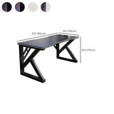 Manufactured Wood Top Metal Sled Base Computer Desk #size