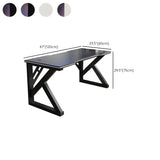 Manufactured Wood Top Metal Sled Base Computer Desk Image - 14