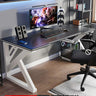 Manufactured Wood Top Metal Sled Base Computer Desk Image - 2