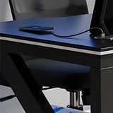 Manufactured Wood Top Metal Sled Base Computer Desk Image - 6