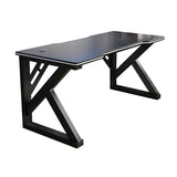 Manufactured Wood Top Metal Sled Base Computer Desk Image - 7