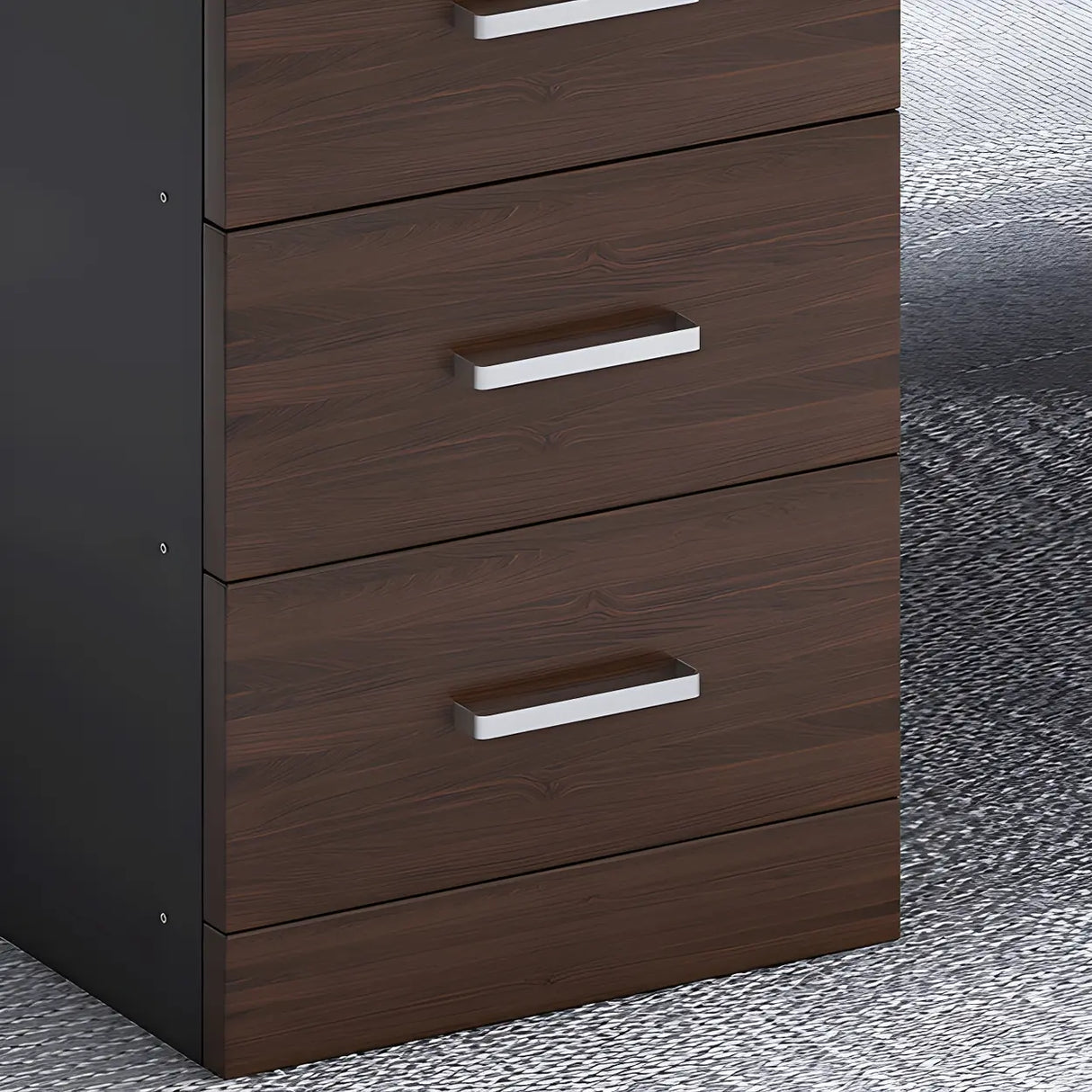 Manufactured Wood Writing Desk with Drawers and Cabinet Image - 12
