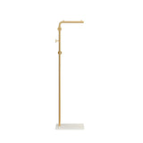 Marble Base Gold Metal Freestanding Coat Rack with Hooks Image - 20