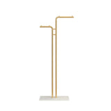 Marble Base Gold Metal Freestanding Coat Rack with Hooks Image - 25