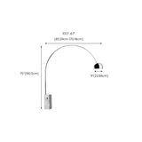 Marble Base Modern Sliver Bowl and Arc Floor Lamp Image - 10