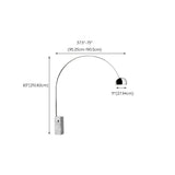 Marble Base Modern Sliver Bowl and Arc Floor Lamp Image - 11