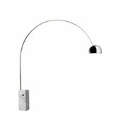 Marble Base Modern Sliver Bowl and Arc Floor Lamp Image - 6