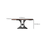 Marble Top Console Table with Geometric Metal Base Image - 12