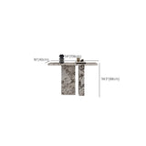 Marble White Rectangle Double Pedestal Console Table Image - 12