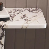 Marble White Rectangle Double Pedestal Console Table Image - 6
