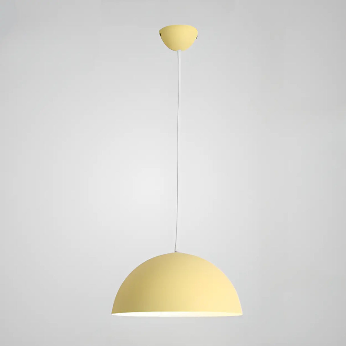 Matte Metal Dome Pendant Light Adjustable Height Image - 10